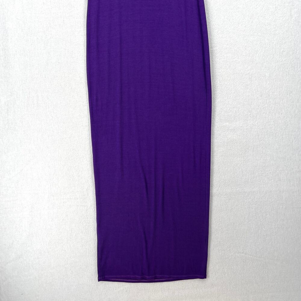 ENZA COSTA Silk Rib Essential Maxi Dress Womens Small Purple Tank Thin Strap NWT - Picture 6 of 13